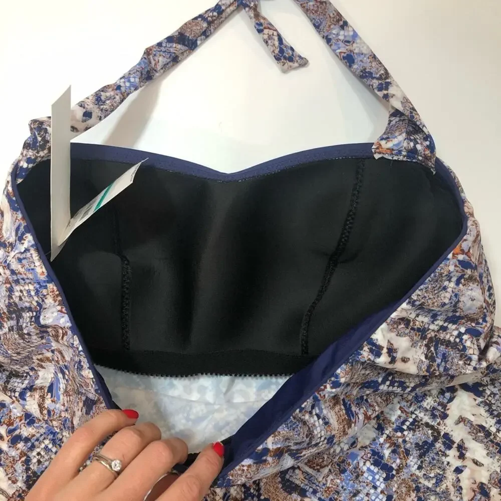 BECCA Animal Kingdom Leo halter Tankini swim top